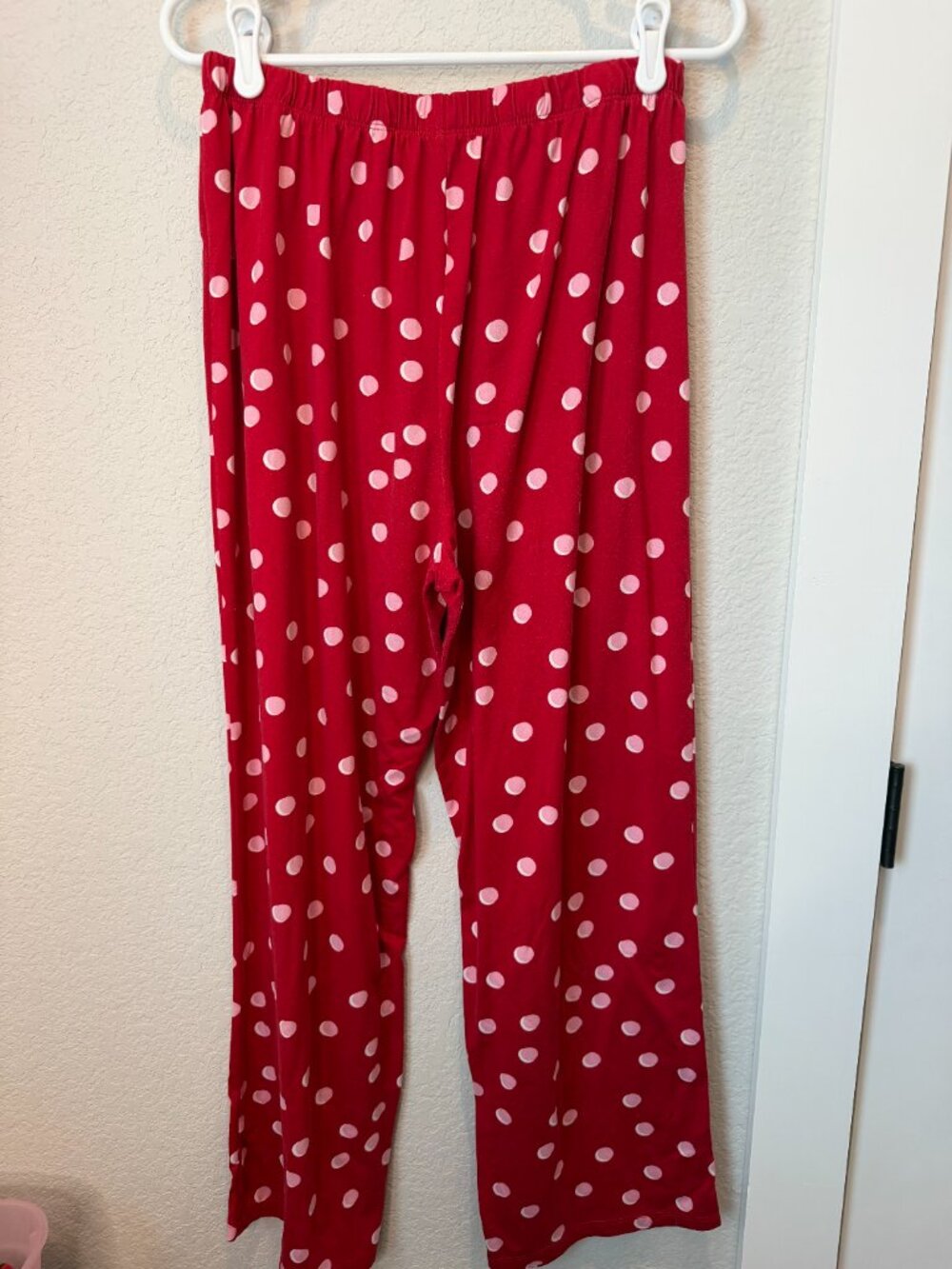 Kate Spade Red Pink Polka Dot Pajama Set Size XL - Picture 10 of 11